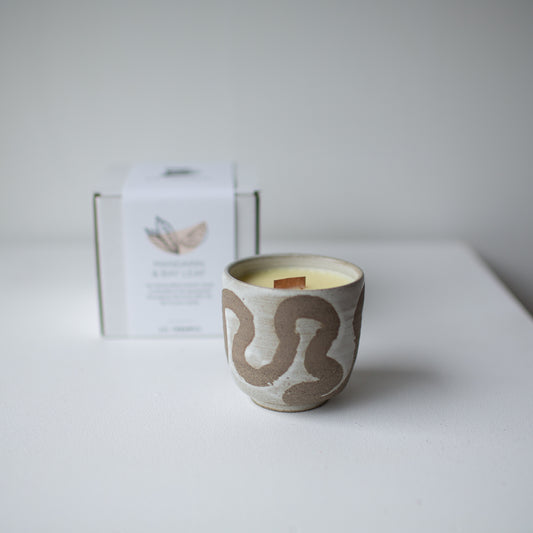 Squiggle Candle - Satin White