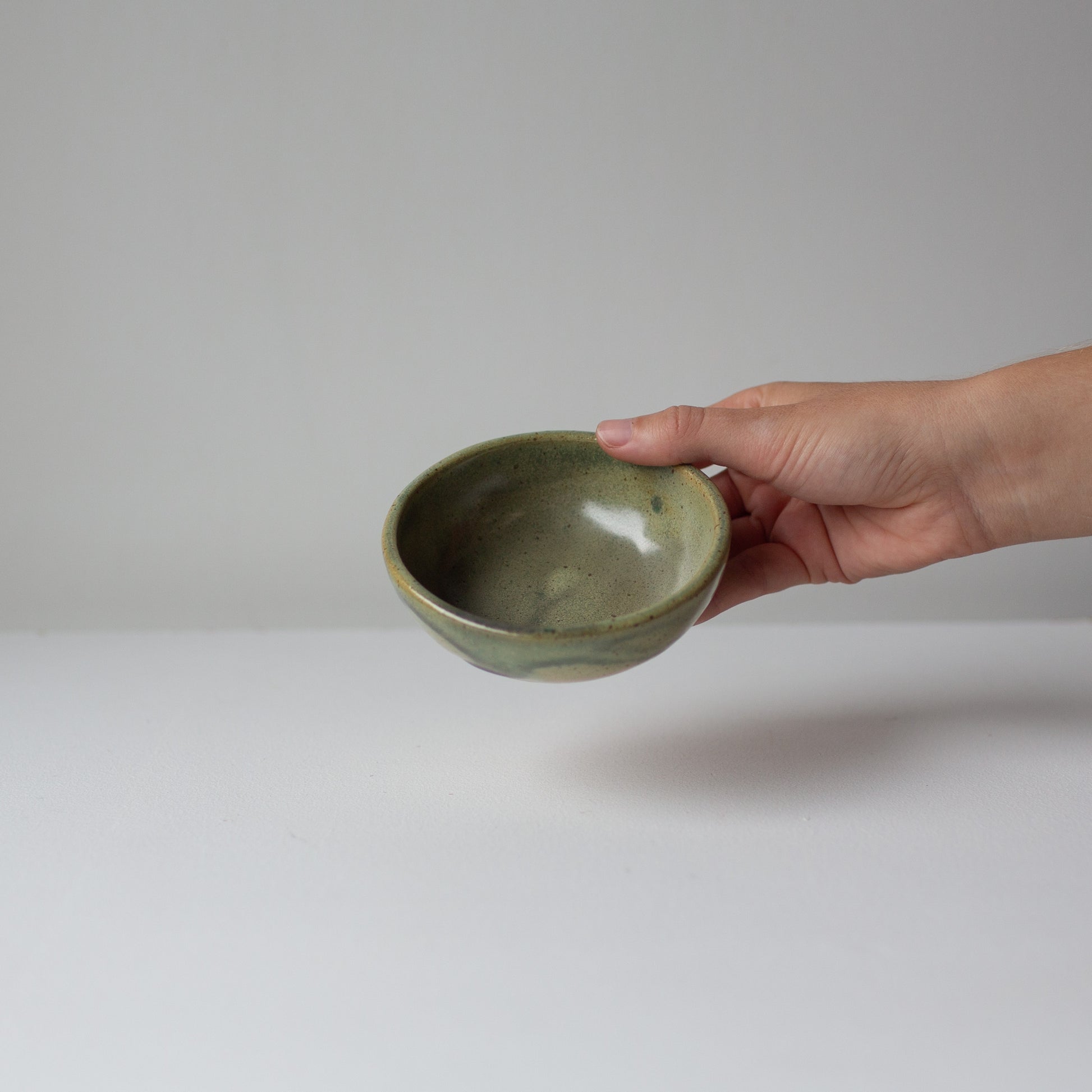 Lil Ceramics olive bowl in kelp green, handmade in Auckland, New Zealand