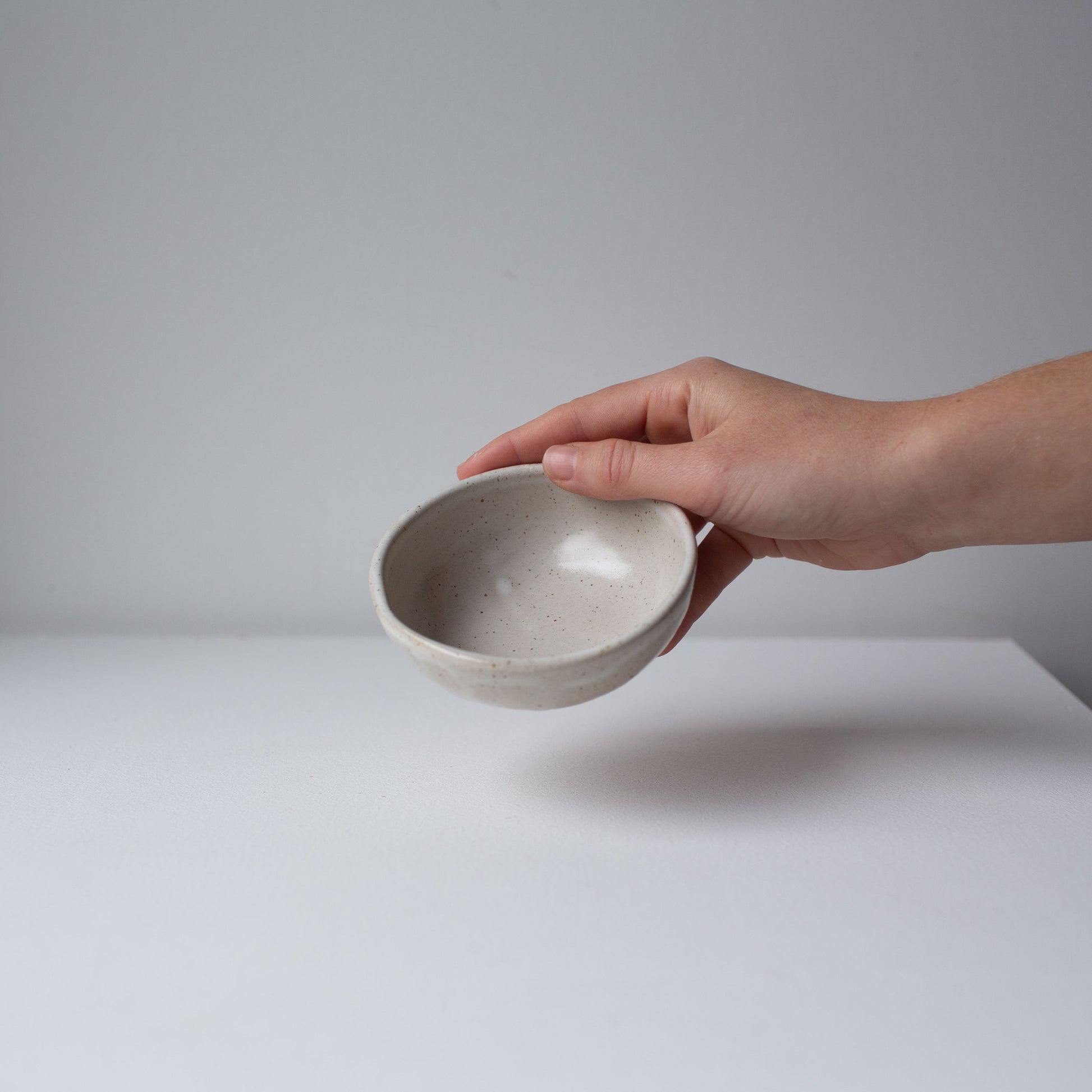 Lil Ceramics olive bowl in Satin white, handmade in Auckland, New Zealand