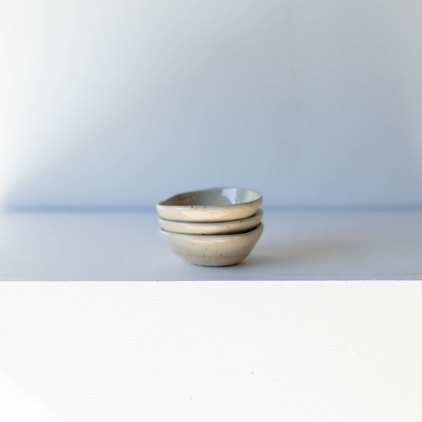 Lil Ceramics Speckled cream salt bowl made in New Zealand