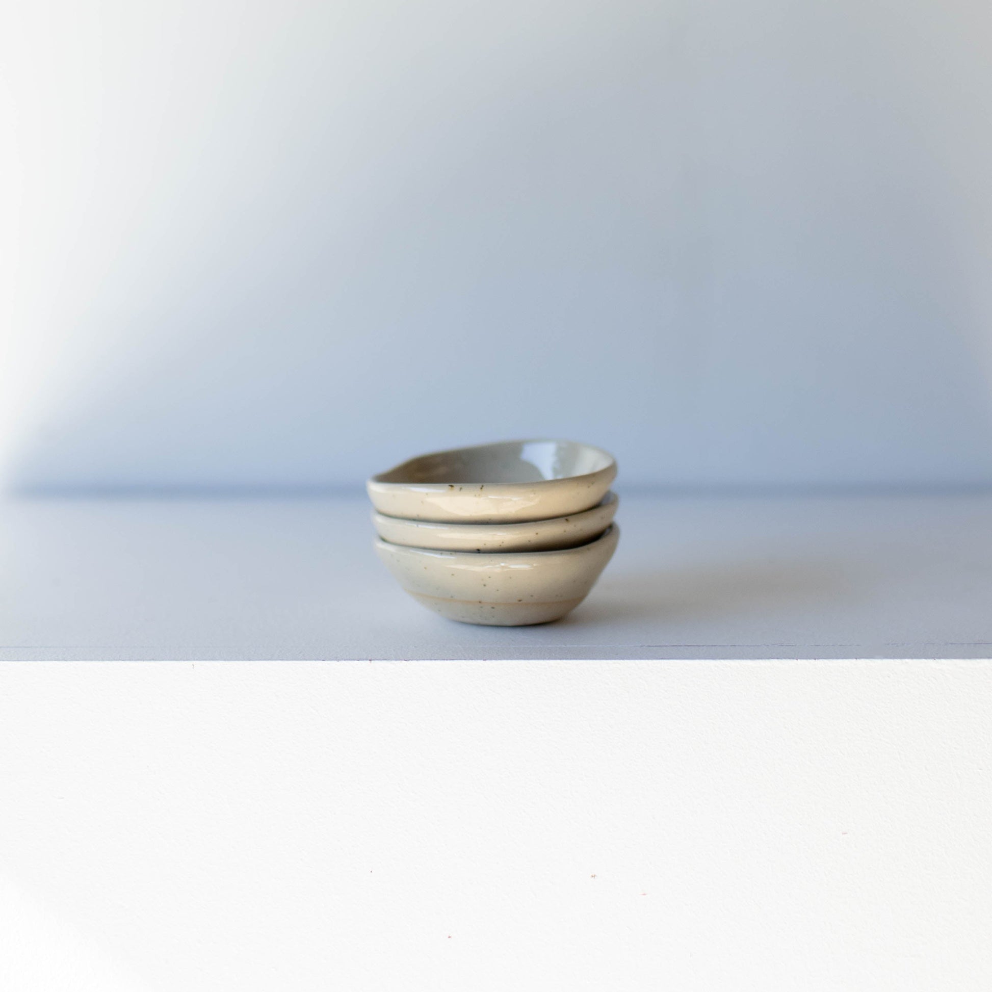 Lil Ceramics Speckled cream salt bowl made in New Zealand