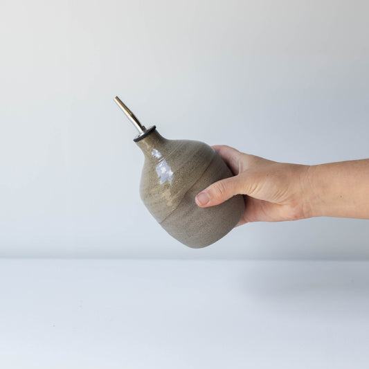 Lil Ceramics handmade oil pourer in granite - handmade in Auckland, New Zealand