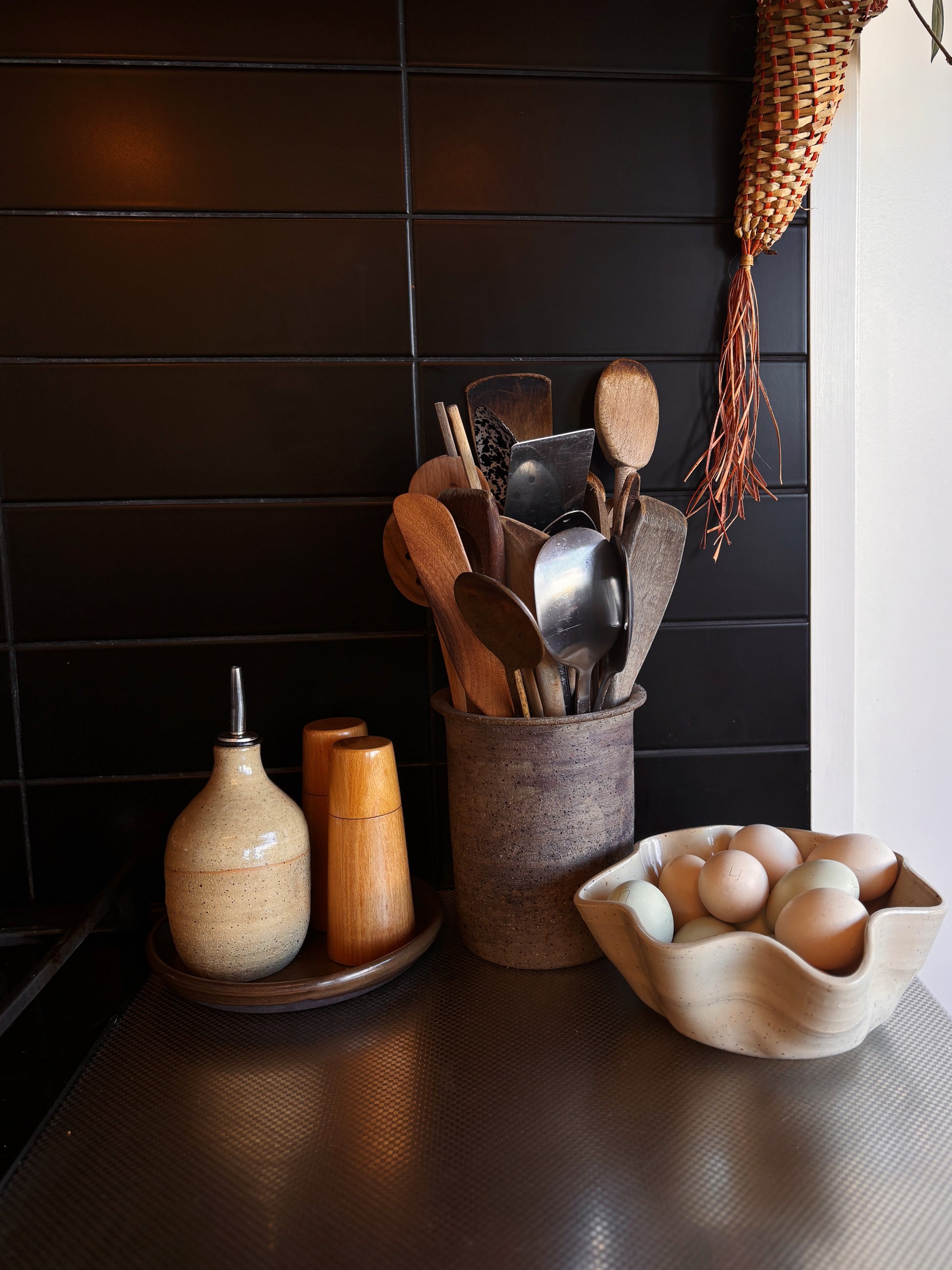 Lil Ceramics oil pourer in kitchen