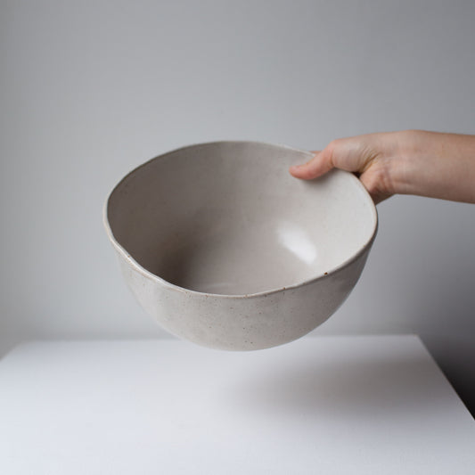 Deep serving bowl - Satin white