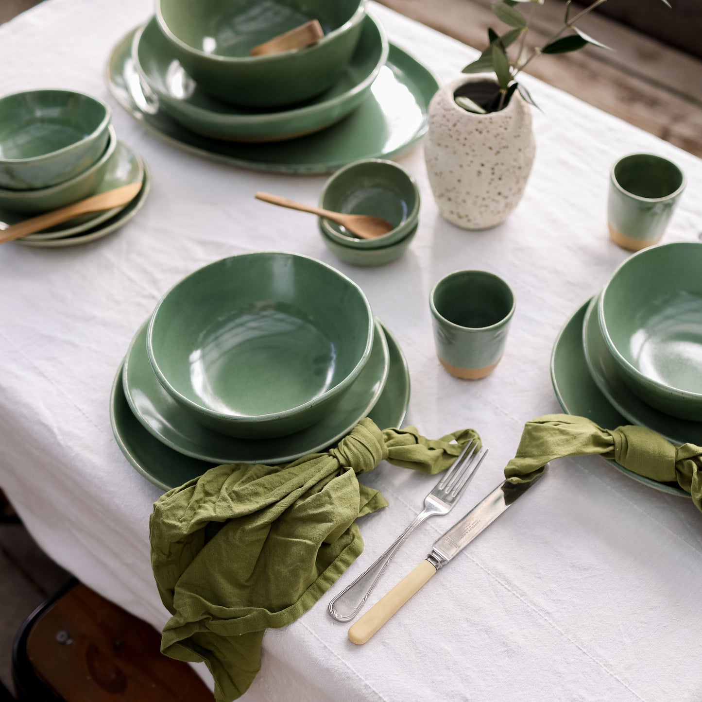 Full Spread Dinner Set - Sage Green