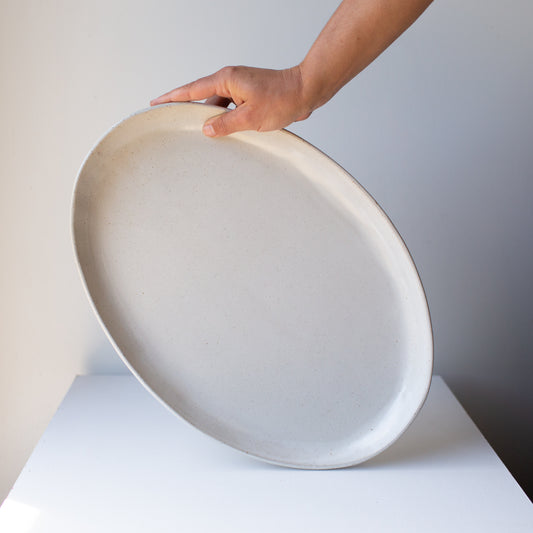 Oval platter - Satin white