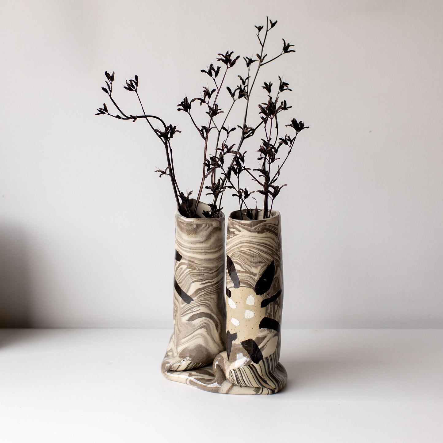 Nerikomi Double Vase