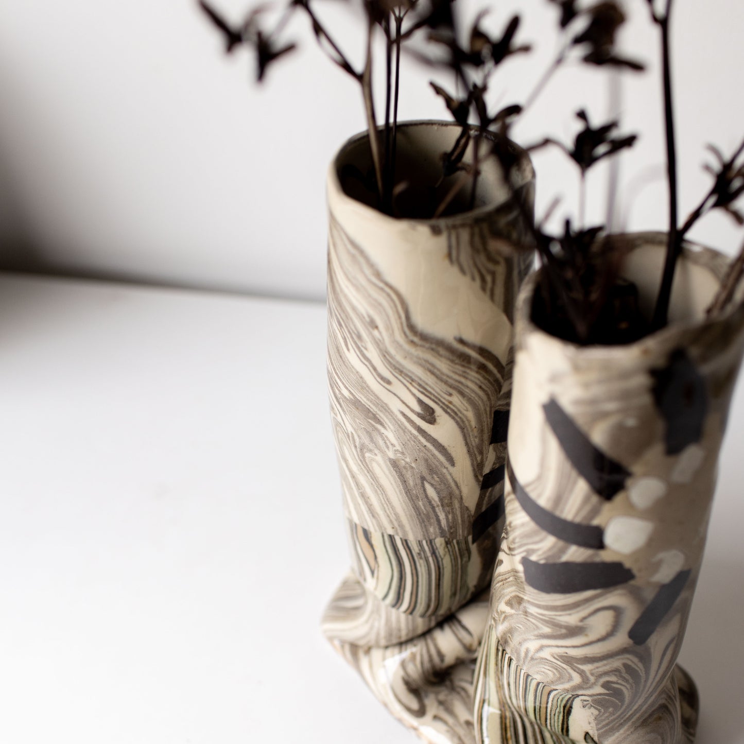 Nerikomi Double Vase