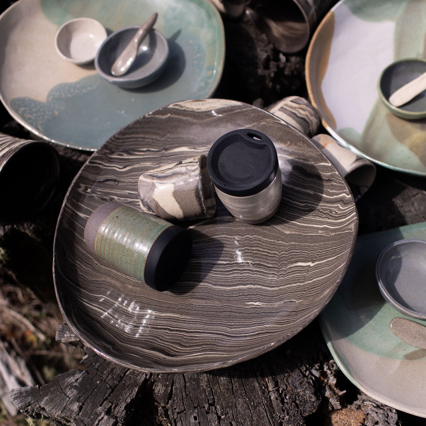Ripple Footed Platter 01