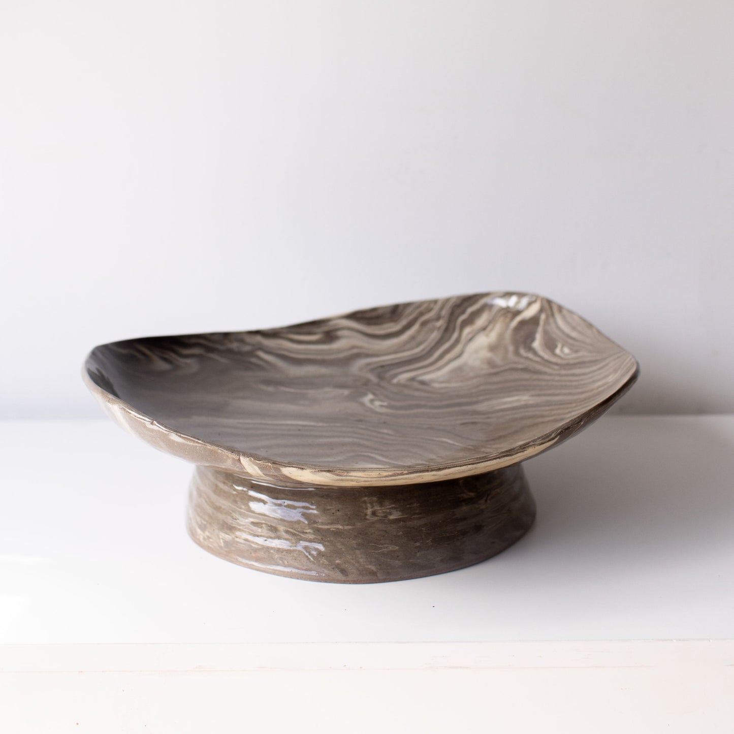 Ripple Footed Platter 03
