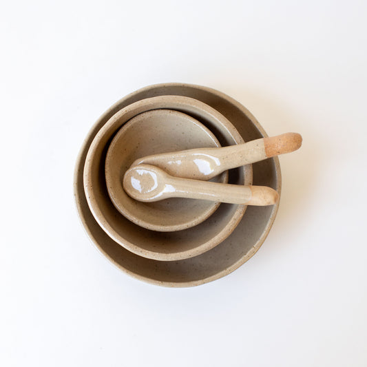 Everyday Mini Bowls Set - Speckled tan
