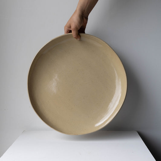 XL Platter - speckled tan