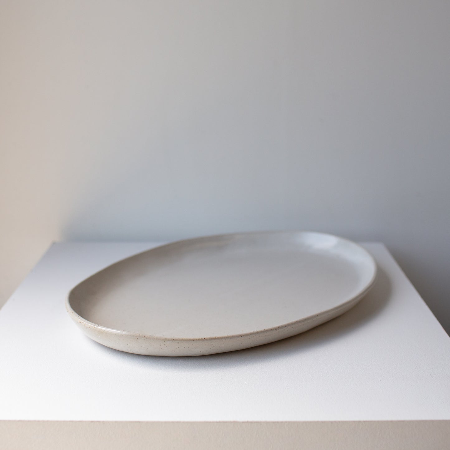 Oval platter - Satin white