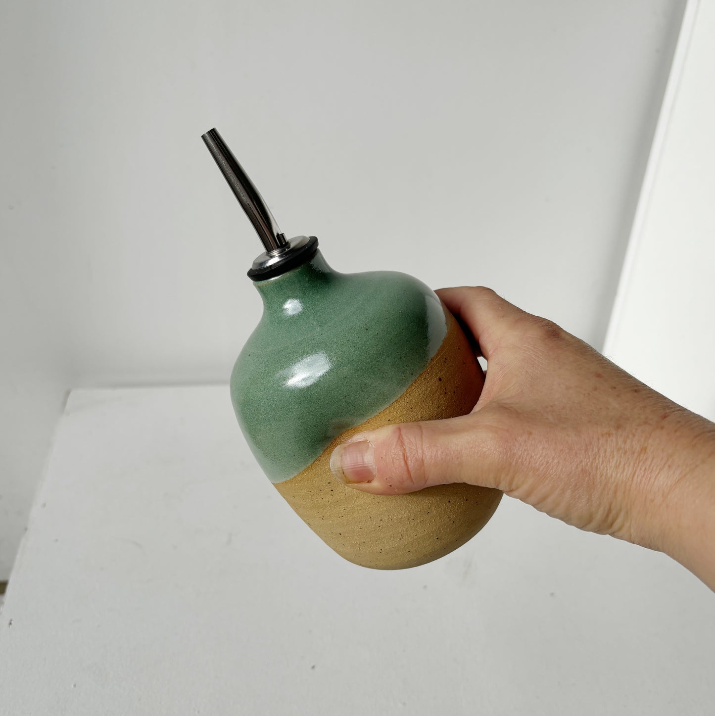 Oil / Vinegar Pourer - sage green