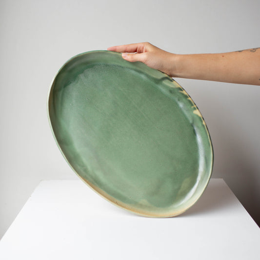 Oval platter - Sage green