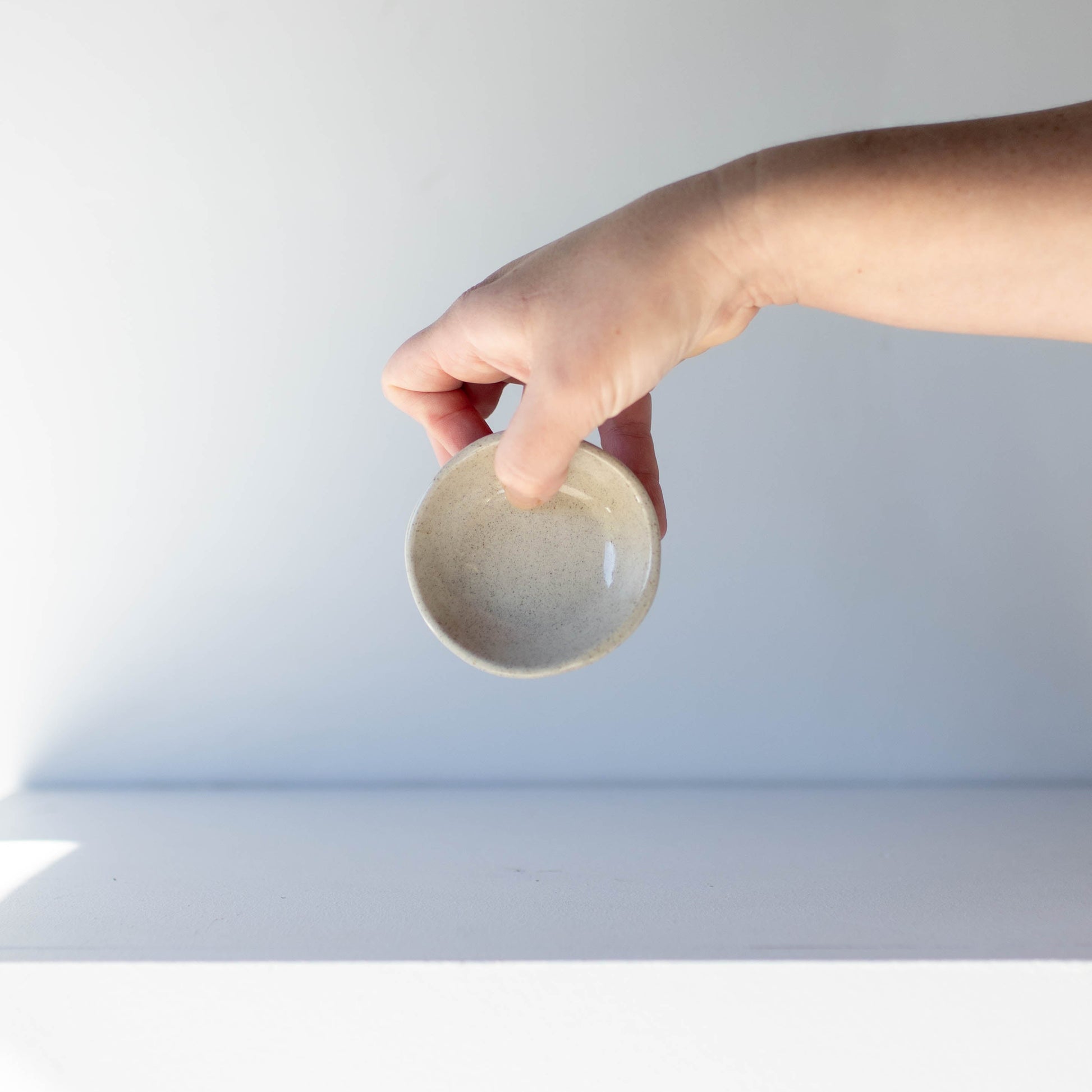 Lil Ceramics Speckled Sandstone salt bowl hand made in New Zealand