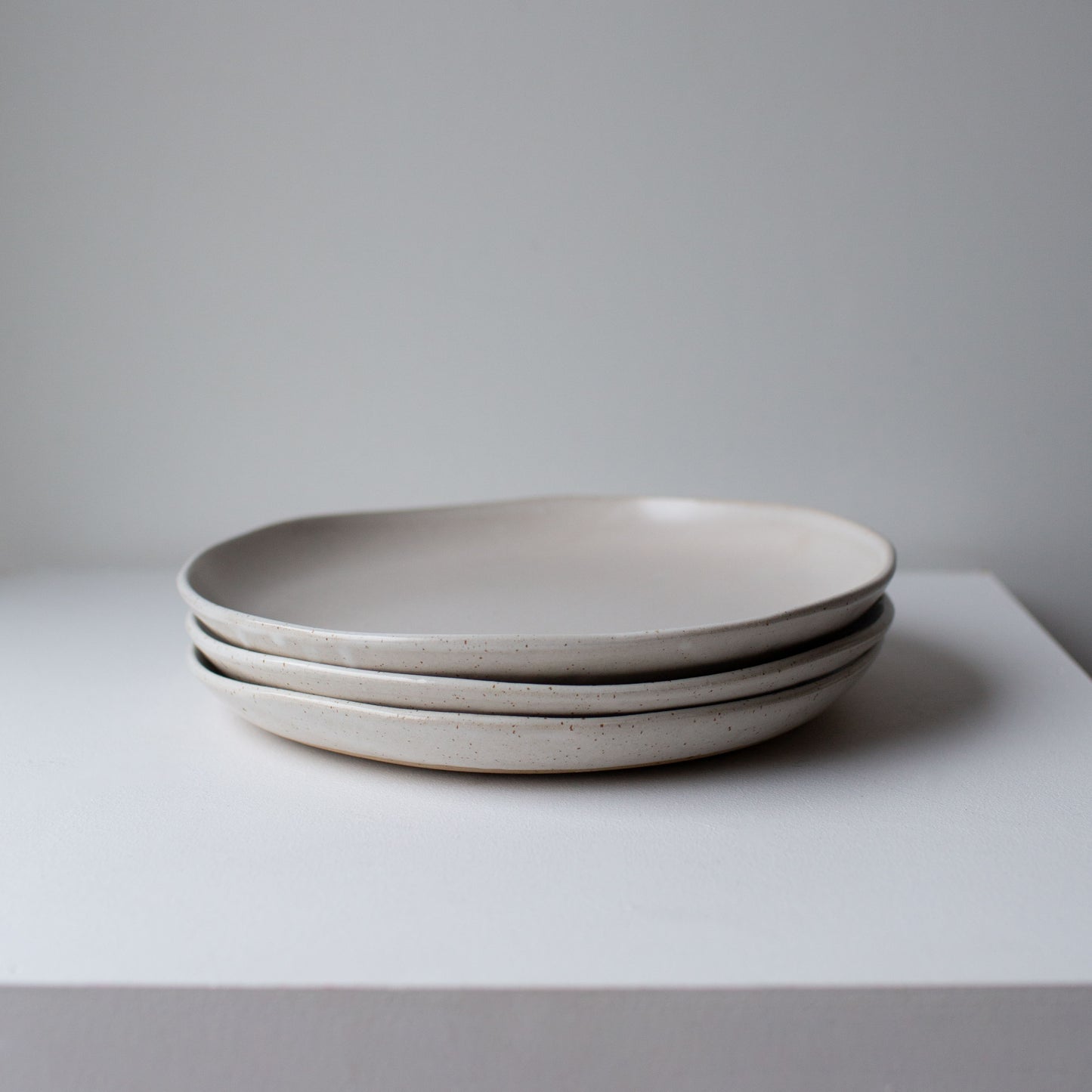 Large dinner plate - Satin white