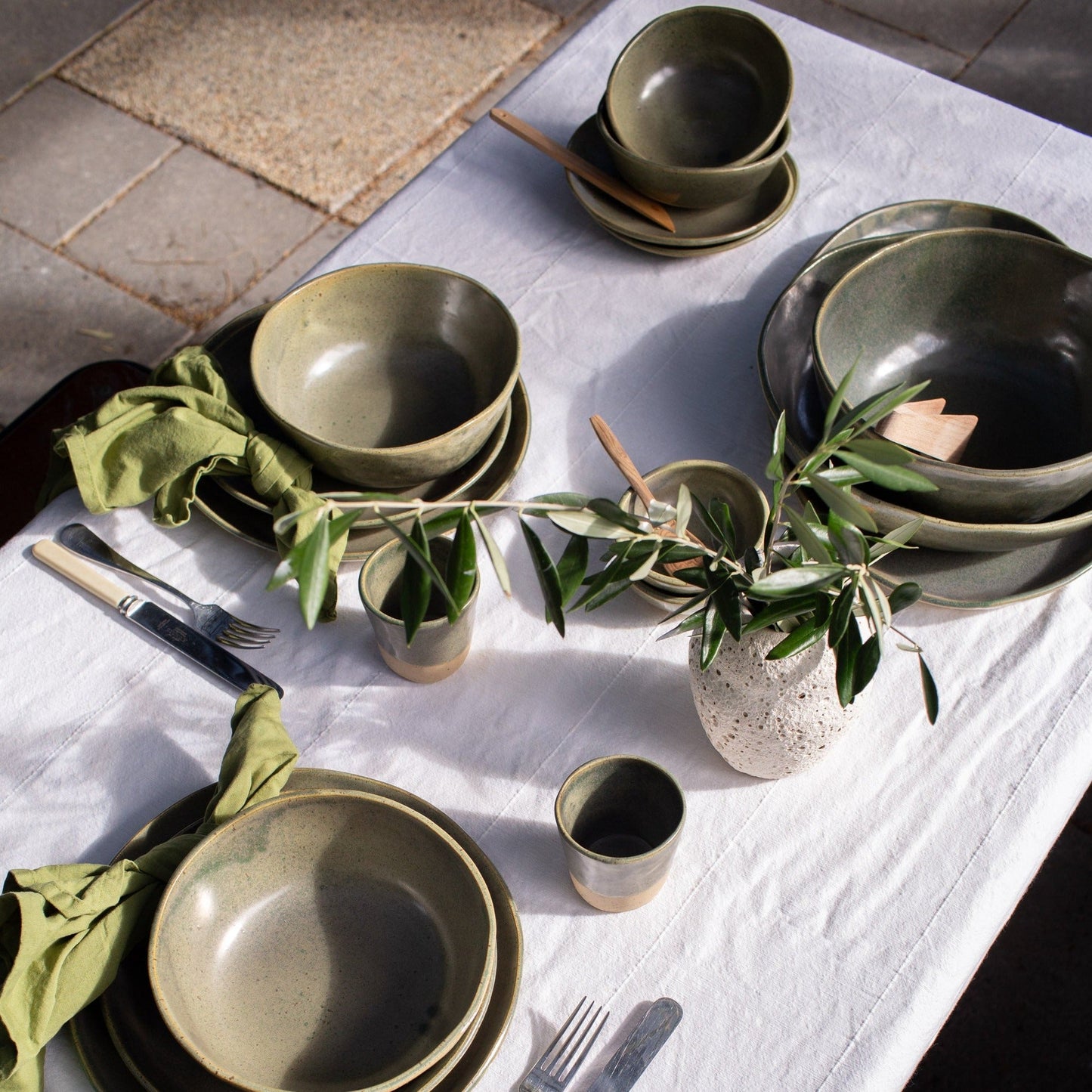 Full Spread Dinner Set - Kelp Green