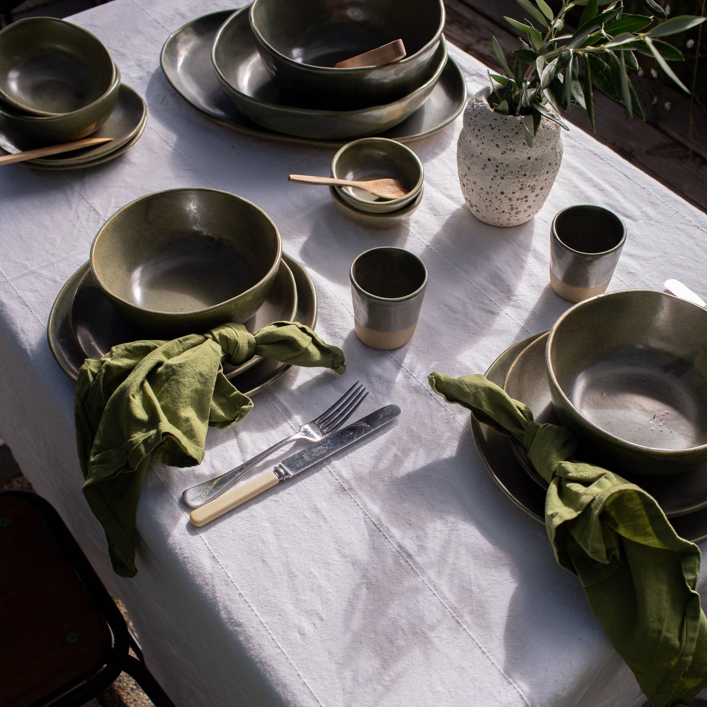 Full Spread Dinner Set - Kelp Green