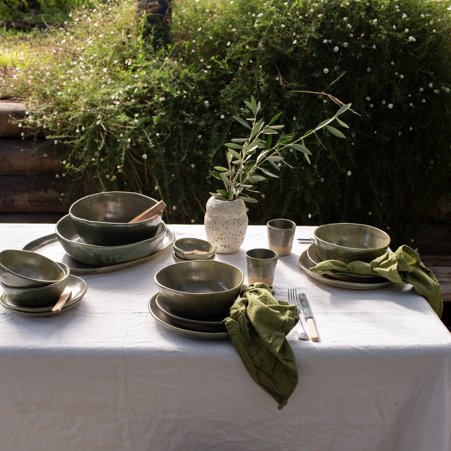 Full Spread Dinner Set - Kelp Green